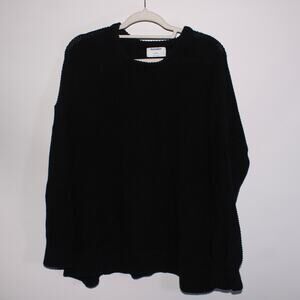 Old Navy Black 100% Cotton Heavy Knit Sweater Size XL